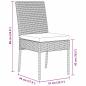 Preview: 7-teiliges Garten Essset Grau Poly Rattan