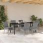 Preview: Garten Essgruppe 7 stk. Grau Pulverbeschichteter Stahl