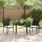 Preview: 3-teiliges Garten-Essgruppe Schwarz Poly Rattan
