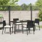 Preview: 5-teiliges Garten-Essset Schwarz Poly-Rattan
