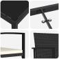 Preview: 9-teiliges Garten Essset Schwarz Poly-Rattan