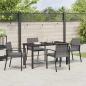 Preview: 5-teiliges Garten Esszimmer Set Grau Poly Rattan