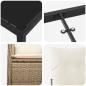 Preview: 5-teiliges Garten-Dining-Set mit Kissen Beige Poly Rattan