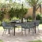 Preview: ARDEBO.de - Set aus 3 Grau PE-Rattan, pulverbeschichteter Stahl Standard