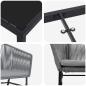 Preview: Set aus 3 Grau PE-Rattan, pulverbeschichteter Stahl Standard