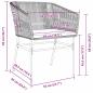 Preview: Set aus 3 Grau PE-Rattan, pulverbeschichteter Stahl Standard