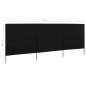 Preview: 3-teiliges Windschutzgewebe 400 x 160 cm Schwarz