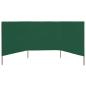 Preview: 3-teiliges Windschutzgewebe 400 x 160 cm Grün