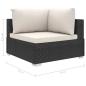 Preview: 9-tlg. Garten-Lounge-Set mit Auflagen Poly Rattan Schwarz