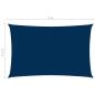 Preview: Sonnensegel Oxford-Gewebe Rechteckig 2,5x5 m Blau