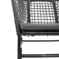 Preview: ARDEBO.de - 9-tlg. Garten-Essgruppe mit Kissen Schwarz Poly Rattan Glas