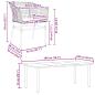 Preview: 9-tlg. Garten-Essgruppe mit Kissen Schwarz Poly Rattan Glas