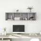 Preview: TV-Wandschrank Betongrau 37x37x142,5 cm Holzwerkstoff