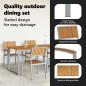Preview: Garten Essgruppe 5 pcs Grau Massivholz Akazie