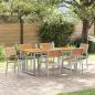 Preview: Garten Essgruppe 7 pcs Grau Massivholz Akazie