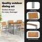 Preview: Garten Essgruppe 7 pcs Grau Massivholz Akazie