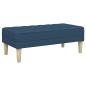 Preview: 2-teiliges Sofa Set mit Kissen Blau Stoff