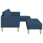 Preview: 2-teiliges Sofa Set mit Kissen Blau Stoff
