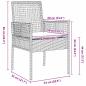 Preview: 3-teiliges Gartenset mit Kissen in grau aus Poly Rattan
