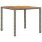 Preview: 5-teiliges Garten Esszimmer Set mit Kissen Grau Poly Rattan