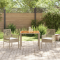 Preview: 3-teiliges Garten-Essset mit Kissen Beige Poly Rattan