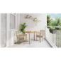 Preview: 3-teiliges Garten-Essset mit Kissen Beige Poly Rattan