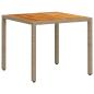 Preview: 5-teiliges Garten Essset mit Kissen Beige Poly Rattan