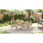 Preview: 5-teiliges Garten Essset mit Kissen Beige Poly Rattan