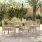 Preview: ARDEBO.de - 5-teiliges Gartentischset mit Kissen Beige Poly Rattan
