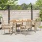 Preview: 5-teiliges Gartentischset mit Kissen Beige Poly Rattan