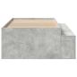 Preview: Bettrahmen mit Schubladen Beton Grau 90 x 200 cm Holzwerkstoff