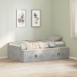 Preview: Bettrahmen mit Schubladen Beton Grau 90 x 200 cm Holzwerkstoff