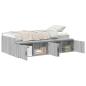 Preview: Stauraum-Bettgestell Grau Sonoma 90x200 cm