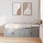 Preview: Stauraum-Bettgestell Grau Sonoma 90x200 cm