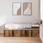 Preview: Bettrahmen mit Schubladen Altholz 90 x 200 cm Holzwerkstoff