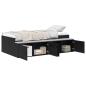 Preview: Stauraum Bettgestell Schwarz Eiche 90x190 cm