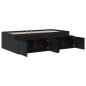Preview: Stauraum Bettgestell Schwarz Eiche 90x190 cm