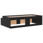 Preview: Stauraum Bettgestell Schwarz Eiche 90x190 cm
