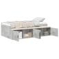 Preview: Stauraumbettgestell Beton Grau 90x190 cm