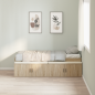 Preview: Stauraum Bettgestell Sonoma Eiche 75x190 cm