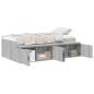 Preview: Stauraum Bettgestell Grau Sonoma 75x190 cm