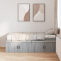 Preview: Stauraum Bettgestell Grau Sonoma 75x190 cm