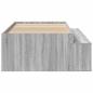 Preview: Stauraum Bettgestell Grau Sonoma 75x190 cm