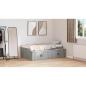 Preview: Stauraum Bettgestell Grau Sonoma 75x190 cm