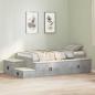 Preview: Bettgestell mit Stauraum Beton grau 100x200 cm