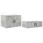 Preview: Bettgestell mit Stauraum Beton grau 100x200 cm