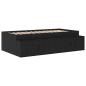 Preview: Stauraum Bettgestell Schwarz-Eiche 80x200 cm