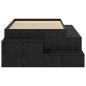 Preview: Stauraum Bettgestell Schwarz-Eiche 80x200 cm