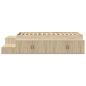 Preview: Stauraum Bett Sonoma Eiche Holzwerkstoff 90 x 190 cm