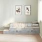 Preview: ARDEBO.de - Stauraumbett Beton grau Verbundholz 90 x 190 cm